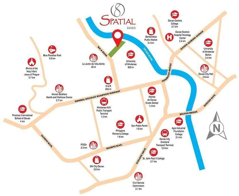Two Bedroom Condo Unit At 8 Spatial Davao Stadt 0*,  Philippinen